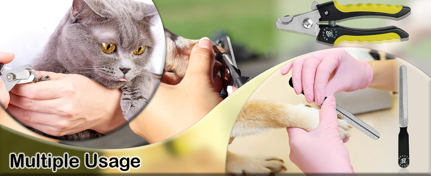 Pet Paw,Nail Clippers,cutters,file,Anti-slip handle,Professional, Grooming,Tools,Clipper with Guard