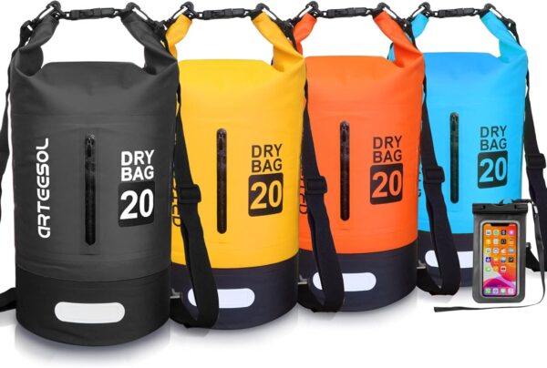 Blackace arteesol Dry Bag 5L 10L 20L 30L Waterproof Dry Bag/Sack with Phone Pouch Long Adjustable Strap for Kayaking Boat Tour Canoe/Fishing/Rafting/Swimming/Snowboarding