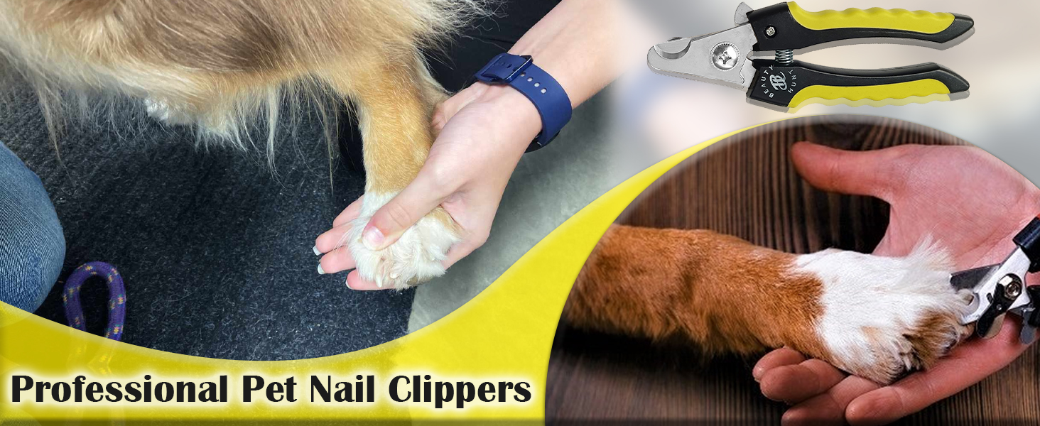 Pet Paw,Nail Clippers,cutters,file,Anti-slip handle,Professional, Grooming,Tools,Clipper with Guard