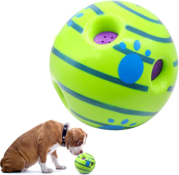 Besimple Giggle Ball Interactive Dog Toy, Fun Giggle Sounds Ball Puppies Training Playing Safe Funny Sound Talking Babble Ball for Small Medium Large Pet Dogs