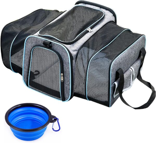 Cat Carrier, Portable Pet Carrier Bag for Cats and Small Dogs, Foldable Soft Sided Cat Transport Carrier