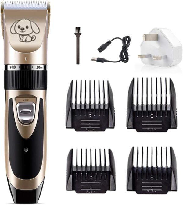 Pet Grooming Clippers Low Noise,Cordless Electric Dog Cat Grooming Trimming Kit Professional Hair Clipper Set for Dogs, Cats and Other Pets