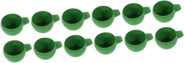 Yardwe 40 Pcs Pigeon Trough Basin Bird Food Bowl Coop Cup Pigeon Feeding Dish Bird Feeding Cups Parrot Feeding Cups Automatic Bird Feeder Pigeon Feeder Hanging Bird Cup Round Water Bowl