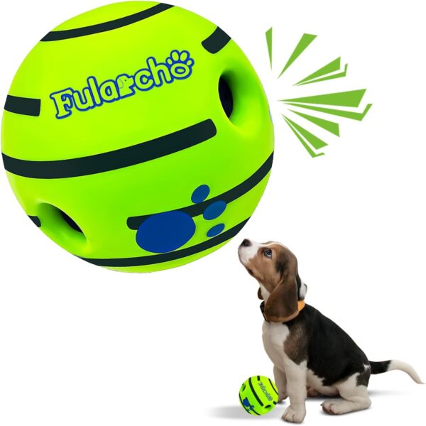 Yiateoit 3.94" Dog Toy Ball Interactive Dog Toys Giggle Ball for Dogs Toy Balls for Dogs Indestructible Dog Toys for Boredom Training