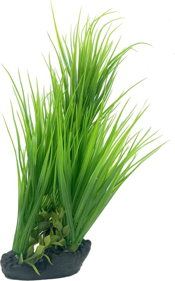 Mascot Pets Improved Model 40cm X Large Green Plastic Artificial Plant Bush Reeds for Aquarium Fish Tank Aquatic Greenery Décor Decoration Water Grass Plants