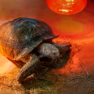 turtle under Aqua-Terra Basking lamp