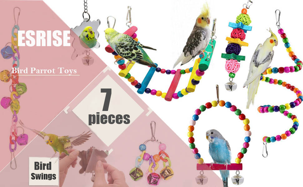 7 packs different types conure toys