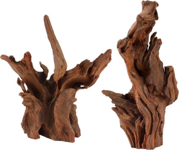 LYPHARD AQUARIUMS Natural Driftwood for Aquarium Decor, 2 Pieces 9-14" Large Assorted Branch Decorations for Reptile Hide, Fish Tank