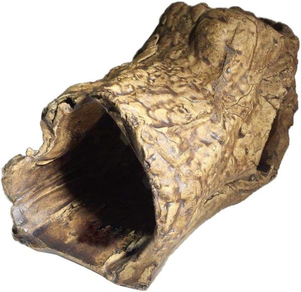 OMEM Reptile Hides and Caves,Simulated Hollow Tree Ceramics,Aquarium Fish Tank and Reptile Container Landscaping Adornment