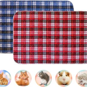 XMPEKO 2PCS Guinea Pig Fleece Cage Liner - 23.4 * 17.6 IN, Washed & Reused Guinea Pig Pee Pads Bedding, Absorbent Rabbit Cage Liner for Small Animal Hamsters