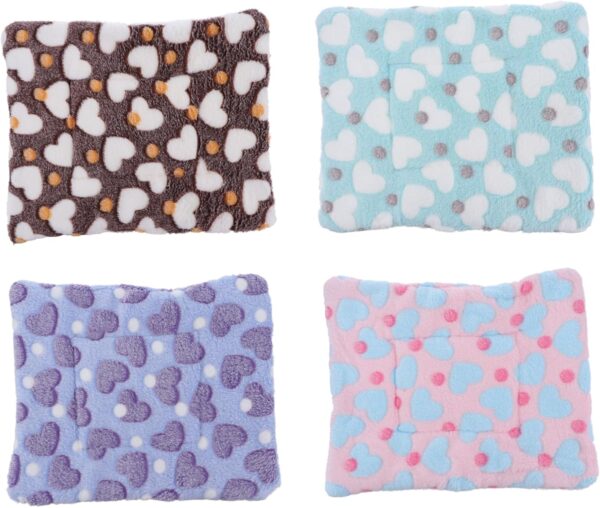 Yardwe 12 Pcs Hamster Sleeping Pad Nest Stuffed Guinea Pig Bed Guinea Pig Fleece Bedding Small Animals Mat Small Animal Pad Bed Cage Pee Pads for Dogs Rabbit Pet Sleep Mat Coral Fleece