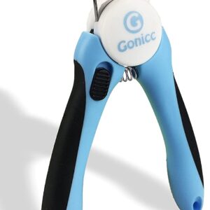 gonicc Dog & Cat Pets Nail Clippers and Trimmers - with Safety Guard to Avoid Overcutting, Free Nail File, Razor Sharp Blade - for Large and Small Animals.