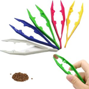 5 Pcs Reptiles Feeding Tweezers, Plastic tweezers,Reptile Feeding Tongs,Feeding Tongs, Reptile Feeding Tongs, Amphibians Feeding Tool, for Feeding Reptile,Insect, Snake, Lizard， Tortoise,Gecko