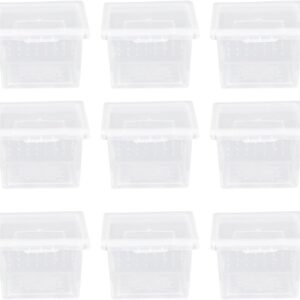 FRCOLOR 10pcs Box Reptile Feeding Box Plastic Terrarium Plastic Spiders Frog Terrarium Turtle Tank Terrarium Tank Frog Tank Reptiles Animal Reptile Supplies Hermit Crab Clamshell Dedicated