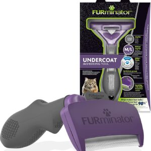 FURminator Undercoat deShedding Tool for Medium/Large Long Hair Cats Over 4.5 kg