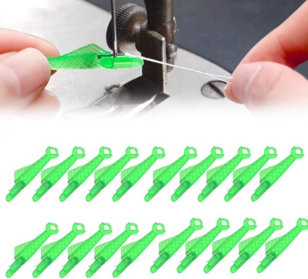 Fish Mouth Sewing Machine Needle Threader, 2024 Upgraded Automatic Needle Threader for Sewing Machine, Quick Sewing Machine Loop Sewing Machine Needle Threader Tool (20PCS)