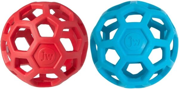 JW HOL-EE ROLLER Medium - Assorted colors & Hol-Ee Roller Small By Dog Toy Chew And Bite, Assorted colors