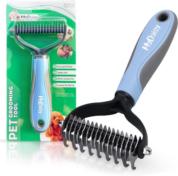 MYDAISY Dog Brush & Cat Brush for Medium & Long Hair, Undercoat, It Can Be Used As Dog Comb & Cat Comb, Pet Hair Brush, Undercoat Brush, Dogs, Cat Hair Brush