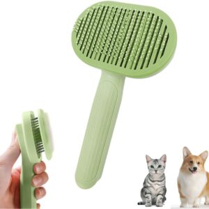 Marchul Dog Brush, Cat Grooming Brush for Short/Long Haired Cats, Cat Brush with Release Button, Dog Grooming Brush to Remove Loose Fur and Dead Undercoat (Brush)