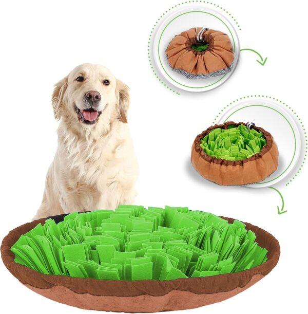 Snuffle Mat for Dogs & Puppies - Washable Training Puzzle Toy for Large & Small Dogs - Game for Boredom & Feeding Mat for Dogs Brain Stimulation & Stress Relief - Pet Foraging Mat for Smell Training