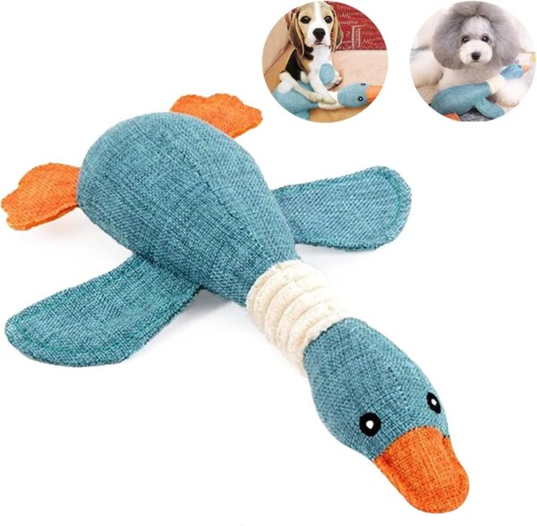 WASYPLSFOI Dog Toys Tough Durable Small Puppy Large Big Duck Dogs Pet Chew Toy for Aggressive Chewers Calming Teeth Cleaning, Blue