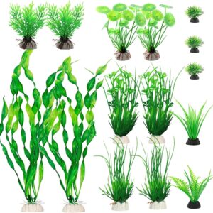 15 Pack Artificial Aquarium Plants, Artificial Plastic Hydroponic Plants Fake Aquatic Plants Artificial Fish Tank Plants for Aquarium Decorations.