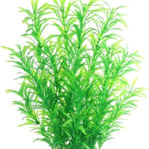 Large Aquarium Plants Artificial Plastic Fish Tank Plants Decoration Ornament Safe for All Fish 24cm x 10cm - Green