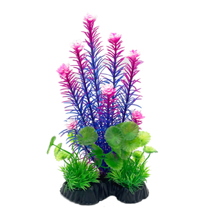 Pink and blue large fish tank plant