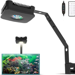 Lominie Planted Aquarium Light, 4 Channels Dimmable 30W Fish Tank Light,Full Spectrum Aquarium Plant Light with Remote Control for Refugium Freshwater Planted Fish Tank(Pxie 30)