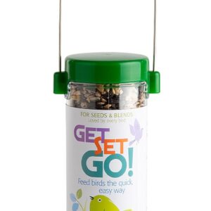 Bird Feeders Hanging Garden Bird Feeder - Jacobi Jayne® Get Set Go™ Hanging Seed Feeder For Wild And Garden Birds - Easy Clean Birdfeeder Perfect For Seed Blends And Bird Table Mixes