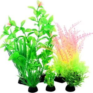 Fayvosiue 6 Pink Fish Tank Decoration Plants Aquarium Decoration Plants Colored Fish Tank Accessories for Plants