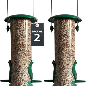 Home-Ed Hanging Bird Feeders for Small Birds Pack of 2 - Wild Bird Seed Feeder - Medium Size Feeders, Premium Quality & Sleek Design - Bird Feeder Station(Pack of 2)