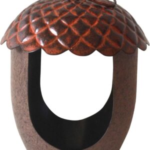 Peckish 60052109 Acorn Shaped Metal Bird Feeder, Brown, 18.0 cm*14.0 cm*14.0 cm