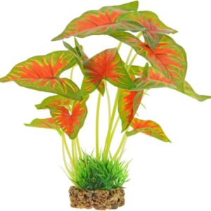 Saim Artificial Water Grass, Aquarium Plants Decor Fish Tank Decoration Ornament Artificial Plastic Syngonium Water Grass Plant 8.6 inch Tall,Multi-Colored