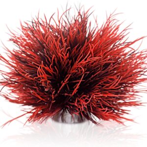 TAOMYPETS Fish Tank Decorations Aquarium Plants Plastic Artificial Décor (Black Red)