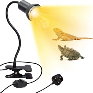 Tortoise Heat Lamp Reptile Heat Lamps, Basking Light with 360° Rotating Heating Light with 40cm Long Gooseneck, E27 Lamp Holder Turtle Tank Accessories for Aquarium Reptiles Snakes (without bulb)