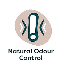 words natural odour control with a pellet icon