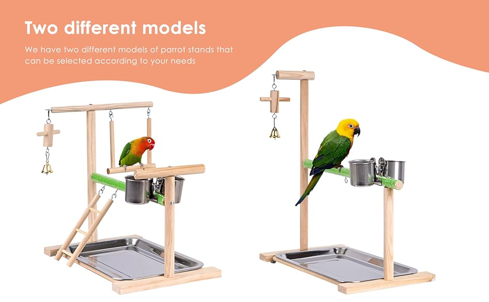 Bird Playground Training Gym Wood Stand