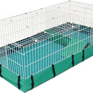 MidWest Homes for Pets Guinea Habitat Guinea Pig Cage, 119.38L x 60.96W x 35.56H centimeters (47L x 24W x 14H Inches), Includes Top Panel and Divider Panel, White and Green, Model 171GHP