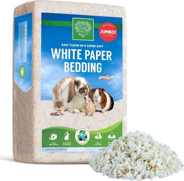 SMALL PET SELECT White Paper Bedding (White, 178L)