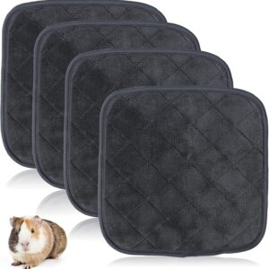 4-piece set Guinea Pig Cage Liners | Small Animals Coral Fleece Bedding | Waterproof Machine-washed and Reused | Cage Mat for Chinchillas, Rabbits, Hamster etc.