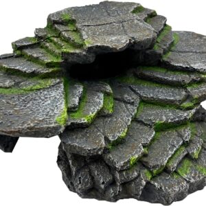 MIOIO Reptile & Amphibian Habitat Hideouts-Reptile Rock Hide Cave - Exceptional Hideout Terrarium Decor Ornament Shelter for Reptiles & Amphibians