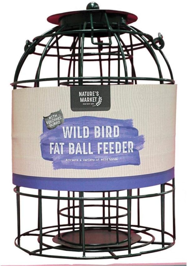 Natures Market BF008FB Squirrel Guard Hanging Fat Ball Feeder