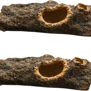 Yardwe 2 Pcs Turtle Terrace Aquarium Bark Ornament Turtle Basking Platform Bearded Dragon Hide Xl Aquarium Decoration Cave Aquarium Reptile House Reptile Hide Bark Hide Resin Moss Animal