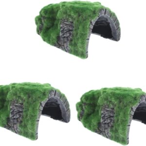 Yardwe 3pcs Tortoise Hiding from House Reptisoil Reptile Hide Caves Gecko Hide Hiding Cave Reptile Rocks Large Snake Hide Reptile Turtle Cave Reptile Decor Reptile Hides Snake Hides Resin